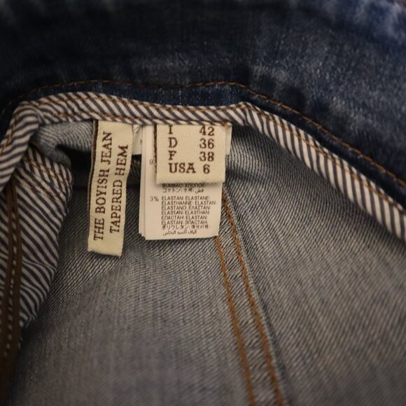 Brunello Cucinelli Monili Jeans Blue Distressed Relax Tapered Leg Denim Size 6 - Picture 10 of 10